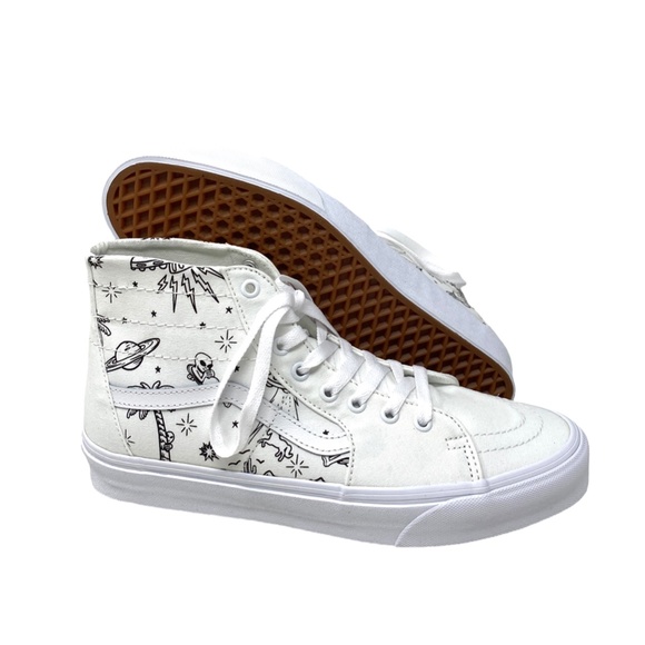 VANS Sk8-Hi Tapered High Top White Men’s Canvas Skate Sneakers Size VN0A5KRUWWW - Picture 5 of 9